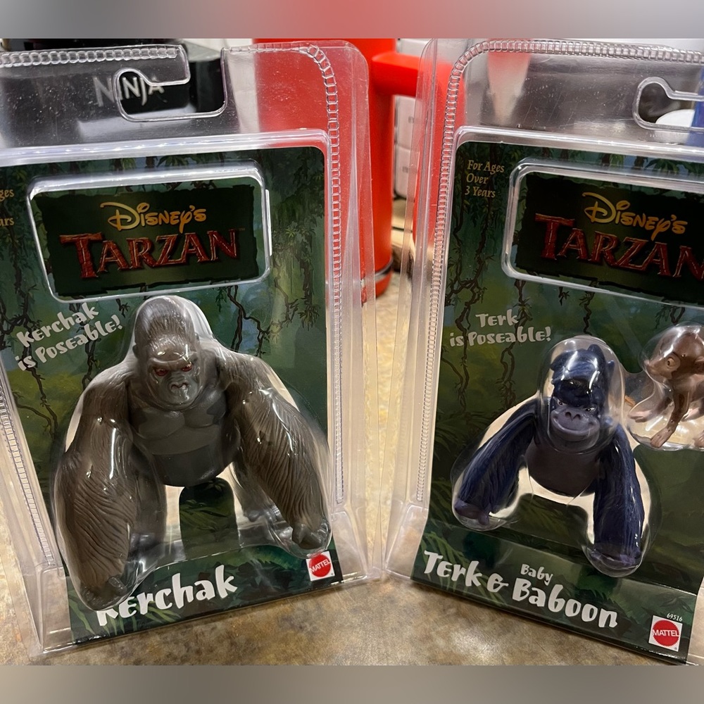 Vintage Disney’s Tarzan: Kerchak, Terk, & baby baboon unopened